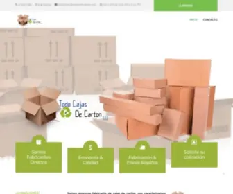 Todocajasdecarton.com(Todo cajas de carton) Screenshot