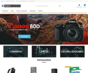 Todocamaras.cl(Tienda fisica y Online de Camaras Reflex y Lentes Canon EOS y Nikon) Screenshot