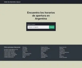 Todos-Los-Horarios.com.ar(Encuentra los horarios de apertura en Argentina) Screenshot