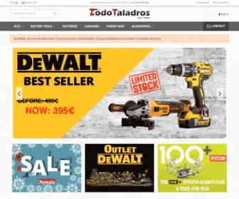 Todotaladros.com(Herramientas a batería para profesionales y bricolaje. Las mejores marcas) Screenshot