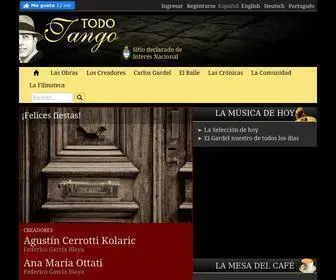 Todotango.com(Todo sobre el tango argentino) Screenshot