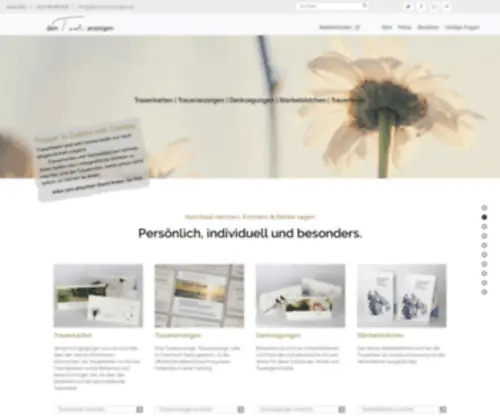 Todundtrauer.de(Sprüche für trauerkarten) Screenshot