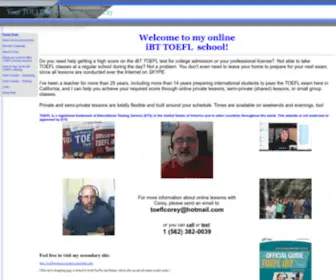 Toeflprofessor.com(Your online ibt toefl teacher) Screenshot