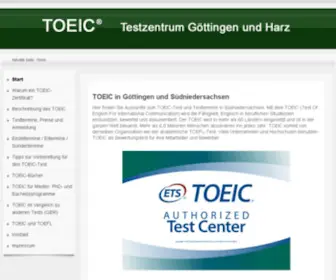 Toeic-Goettingen.de(TOEIC Testzentrum Goettingen und Harz) Screenshot