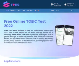 Toeic-Testpro.com(Online TOEIC® Test Free) Screenshot