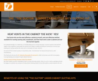 Toekickductor.com(The Official "Toe Ductor" Under Cabinet Toe Kick Ducting Kits) Screenshot