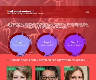 Toekomstweten.nl(Op zoek naar antwoorden of verklaringen of een toekomst voorspelling) Screenshot