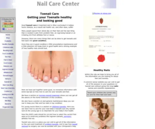 Toenail-Care.com(Top Toenail Care tips and advice to keep them healthy and looking good) Screenshot