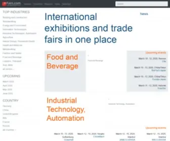 Tofairs.com(Trade Fairs Directory) Screenshot