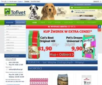 Tofivet.pl(Sieć Sklepów Zoologicznych Warszawa) Screenshot