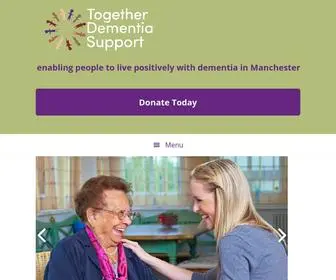 Togetherdementiasupport.org(Enabling people to live positively with dementia in Manchester) Screenshot