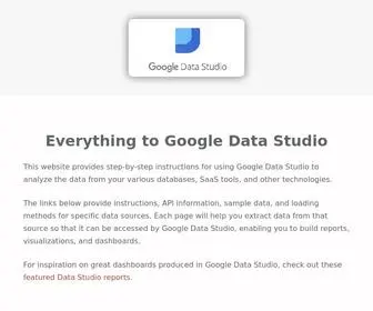 Togoogledatastudio.com(Everything to Google Data Studio) Screenshot
