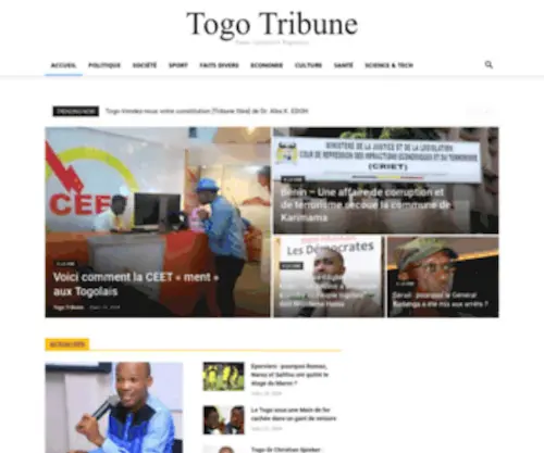 Togotribune.com(Togo Tribune) Screenshot