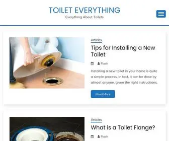 Toileteverything.com(Toilet Everything) Screenshot