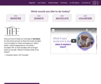 Toinformfamiliesfirst.org(TIFF's Initiative) Screenshot