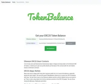 Tokenbalance.com(Token balance) Screenshot