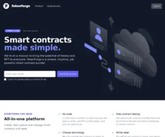 Tokenforge.io(We're on a mission to bring the potential of tokens and NFT to everyone. TokenForge) Screenshot