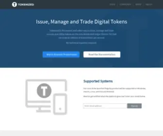 Tokenized.com(Issue & Trade Tokens on Blockchain) Screenshot