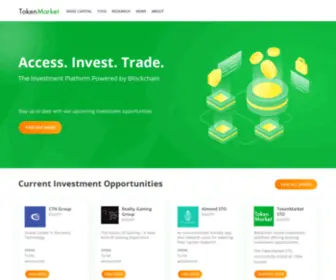 Tokenmarket.net(Investment platform) Screenshot