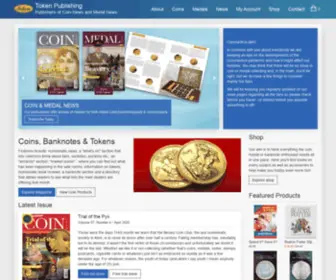 Tokenpublishing.com(Coin, Banknote and Medal Collectors Magazines) Screenshot