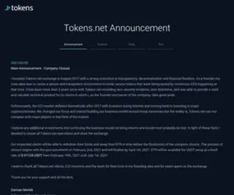 Tokens.net(Announcement) Screenshot