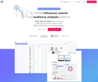Tokfluence.com(#1 Influencer Search Platform) Screenshot