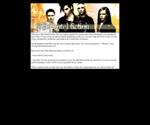 Tokiohotelfiction.com(Tokio Hotel Fiction) Screenshot