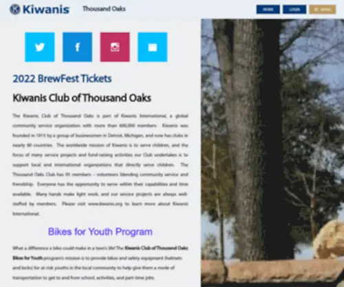 Tokiwanis.org(Kiwanis Club of Thousand Oaks) Screenshot