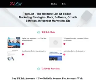 Toklist.net(TikTok Marketing Tactics) Screenshot
