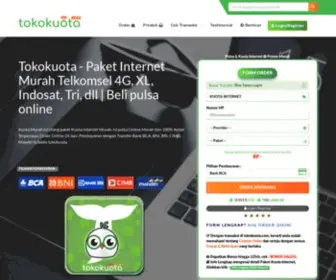 Tokokuota.com(Jual Kuota Online Internet Murah Telkomsel Simpati 4G) Screenshot