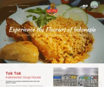 TokTok.com.sg(TokTokis a first casual dining Indonesian soup house in Singapore) Screenshot