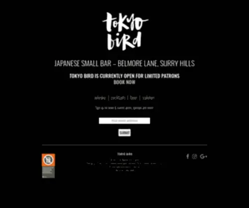 Tokyobird.com.au(Tokyobird) Screenshot