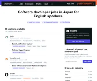 Tokyodev.com(Software Developer Jobs in Japan) Screenshot
