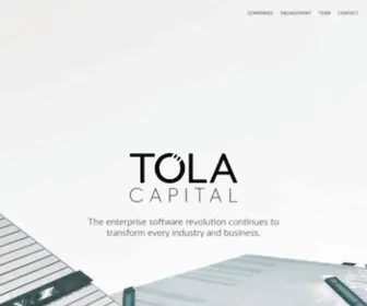 Tolacapital.com(Singularly investing in software to power business) Screenshot