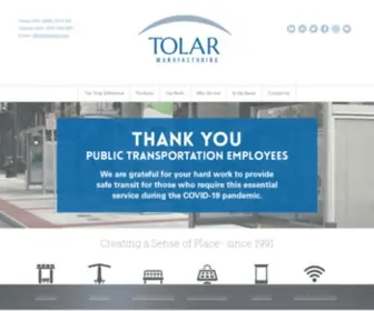 Tolarmfg.com(Providing transit shelters and street furniture for over 25 years) Screenshot