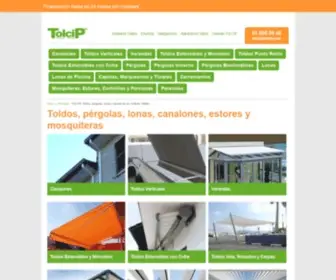 Tolcip.com(Toldos, pergolas, lonas y canalones en Collado Villalba) Screenshot