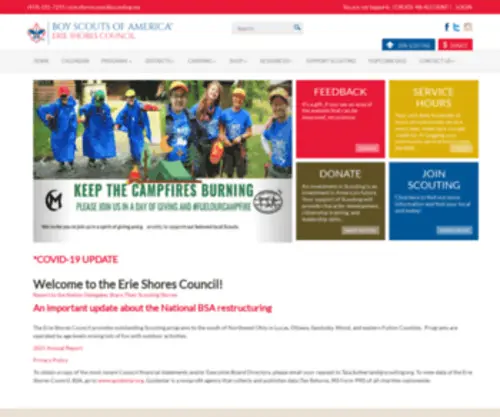 Toledobsa.com(Erie Shores Council) Screenshot