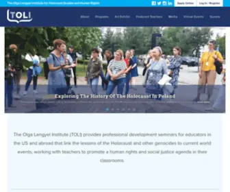 Tolinstitute.org(The Olga Lengyel Institute for Holocaust Studies and Human Rights) Screenshot