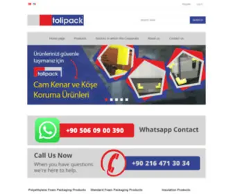 Tolipack.com.tr(Köpük Ambalaj Malzemesi) Screenshot