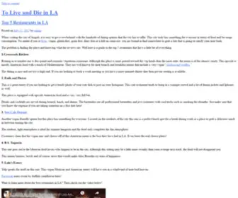 Toliveandeatinla.com(Website is ready) Screenshot