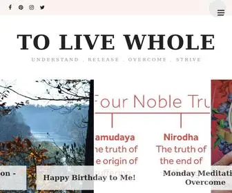 Tolivewhole.com(Mingling Magic and Meditation) Screenshot