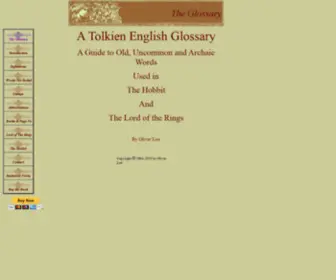 Tolkienenglishglossary.com(The Glossary) Screenshot