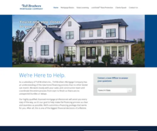 Tollbrothersmortgage.com(Toll Brothers Mortgage Company) Screenshot