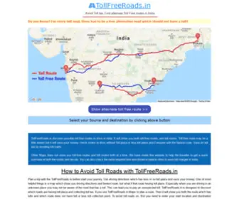 Tollfreeroads.in(How to avoid tolls on Maps and save money) Screenshot