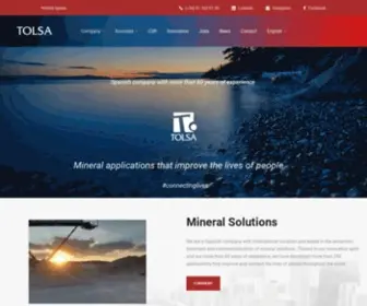 Tolsa.com(Soluciones minerales para la industria) Screenshot