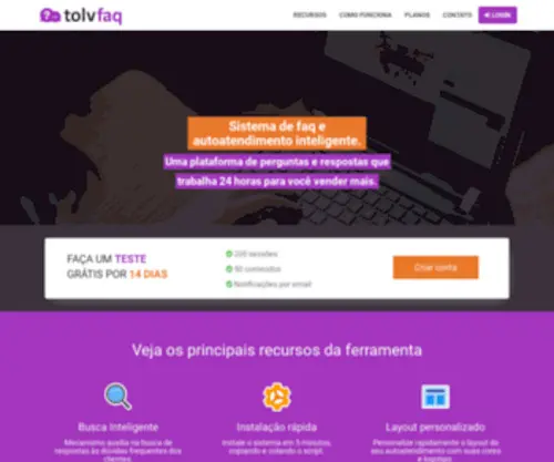 TolvFaq.com(Sistema de faq e autoatendimento inteligente) Screenshot