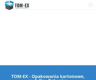 Tom-EX.com.pl(TOM-EX Opakowania kartonowe, pudełka, Pabianice, Łódź) Screenshot