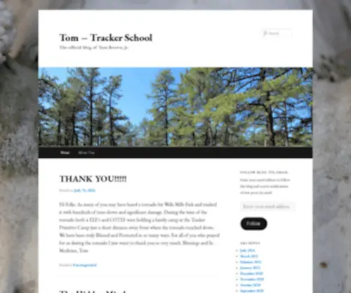 Tom-Trackerschool.com(The official blog of tom brown) Screenshot