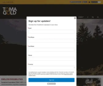 Tomagoldcorp.com(TomaGold Corporation Diversified Gold Company) Screenshot