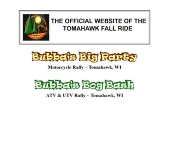 Tomahawkfallride.com(Official Web Site of the Annual Tomahawk Fall Ride) Screenshot